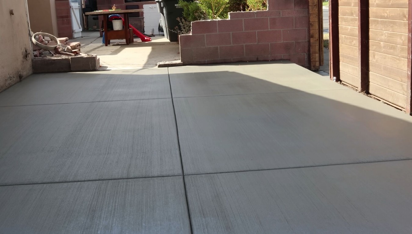 Durable concrete patio installation in Castro Valley backyard
