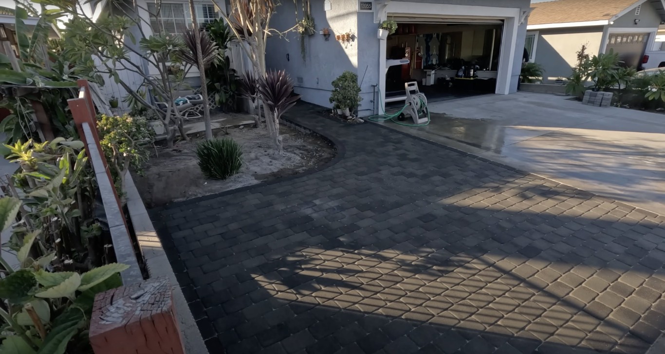 Beautiful stamped concrete patio design in Castro Valley